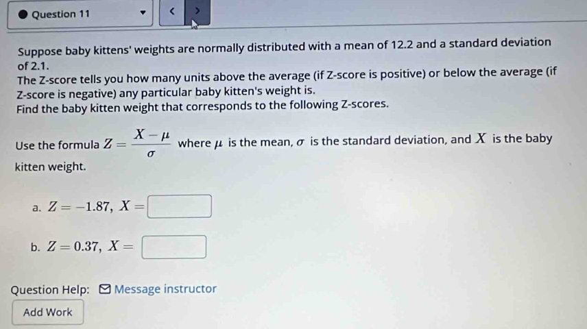 Solved Suppose Baby Kittens Weights Are Normally Distributed With A