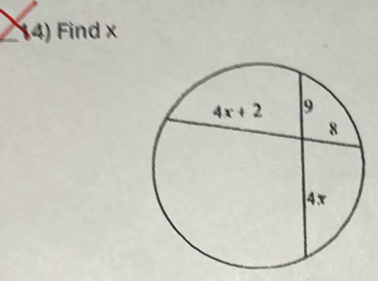 Find x