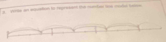 Wrile an equation to represent the number line model below