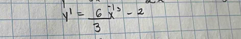 y'= 6/3 x^(-1)-2