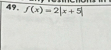 f(x)=2|x+5|