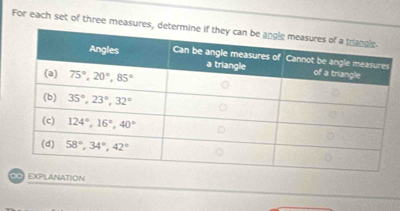 For each set of three measures, de
XPLANATION