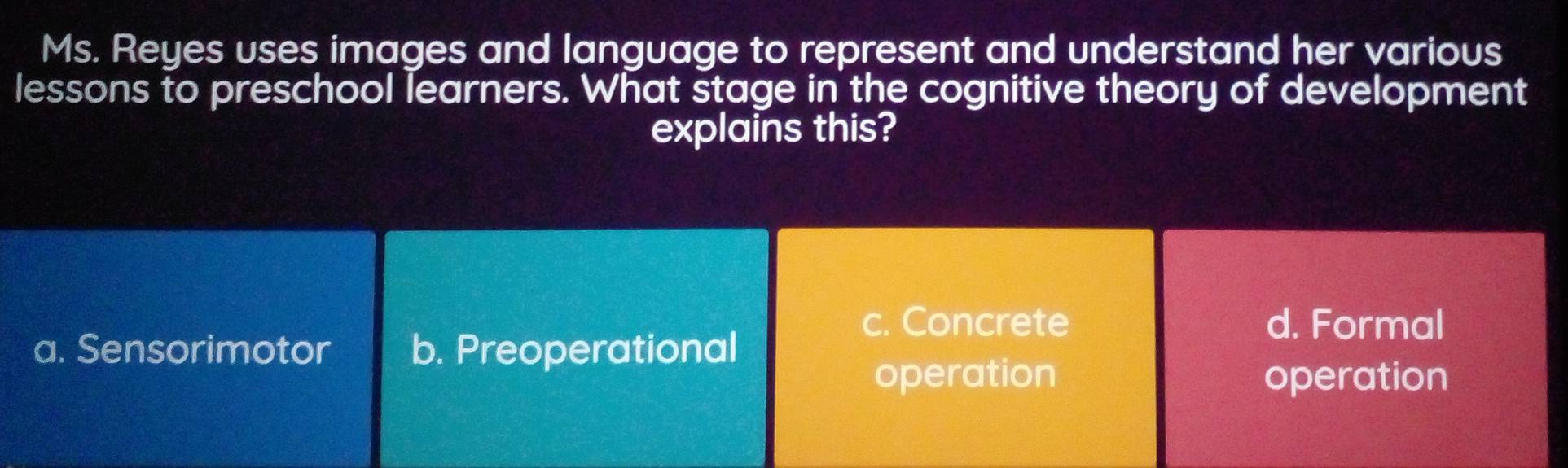 Solved: Ms. Reyes uses images and language to represent and understand ...