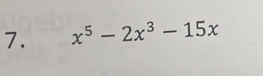 x^5-2x^3-15x