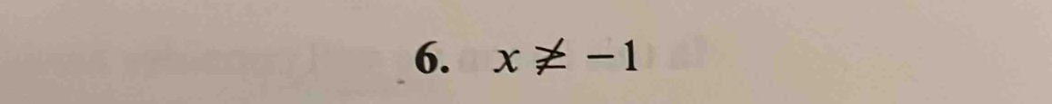 x!= -1