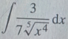 ∈t  3/7sqrt[5](x^4) dx