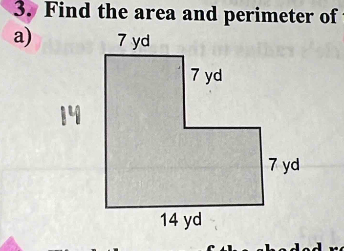 Find the area and perimeter of 
a)