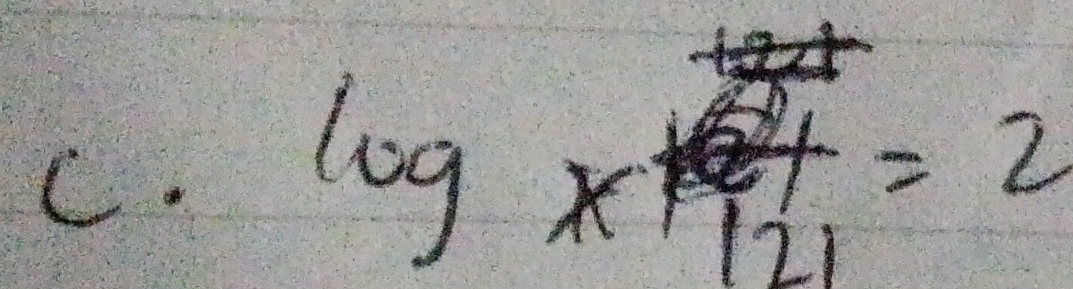 log _xfrac 5=2