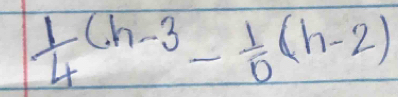  1/4 (h-3)- 1/6 (h-2)