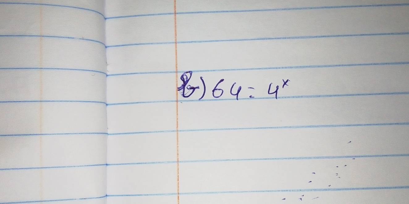 64=4^x