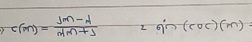 c(m)= (|m-lambda |)/lambda |m+1 
(sec )(m)