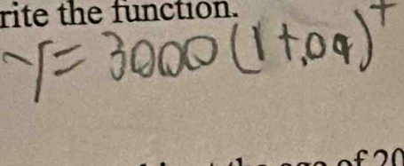 Y=3000(1+.04)^x