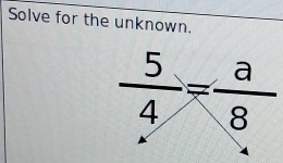 Solve for the unknown.