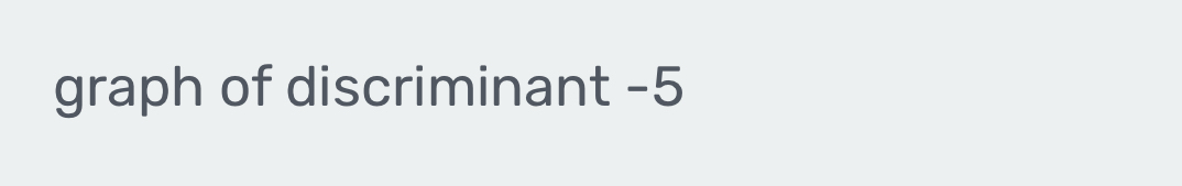 graph of discriminant -5