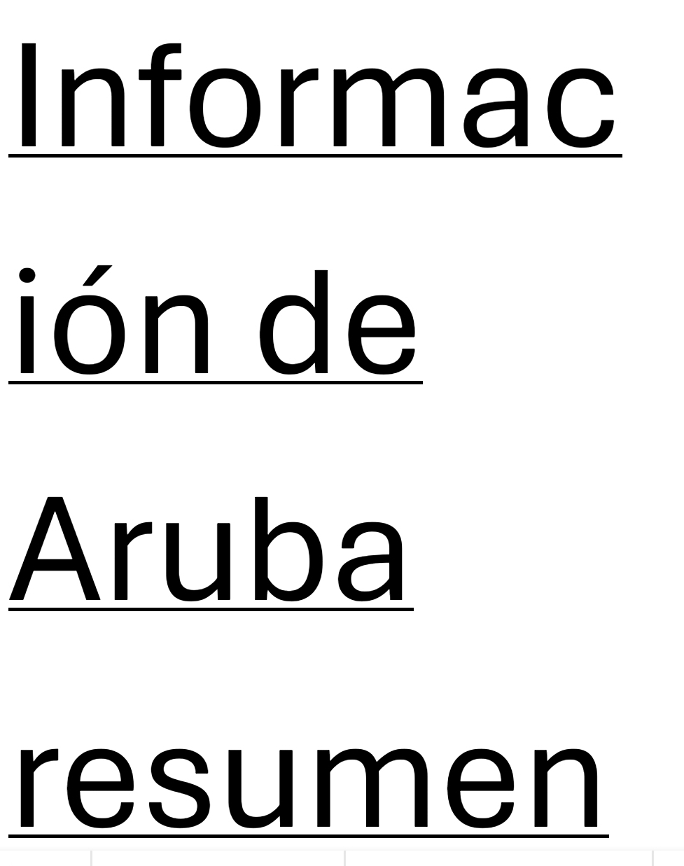 Informac 
ión de 
Aruba 
resumen