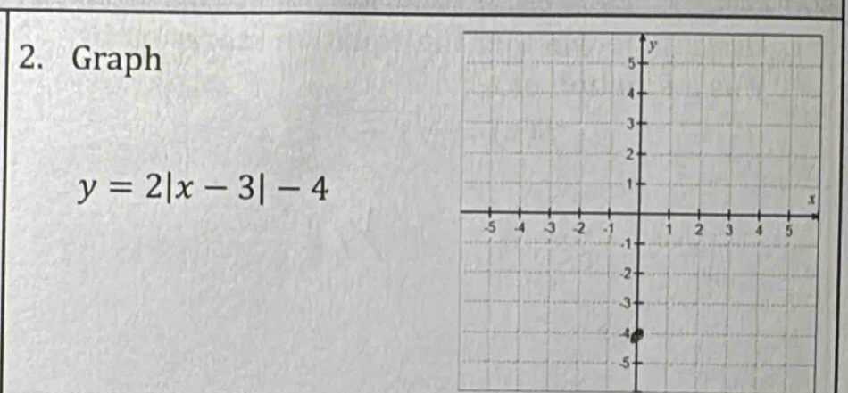 Graph
y=2|x-3|-4