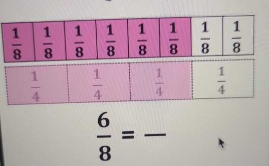  6/8 = _