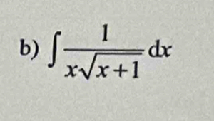 ∈t  1/xsqrt(x+1) dx