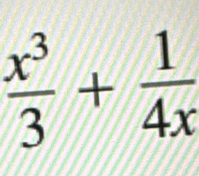  x^3/3 + 1/4x 