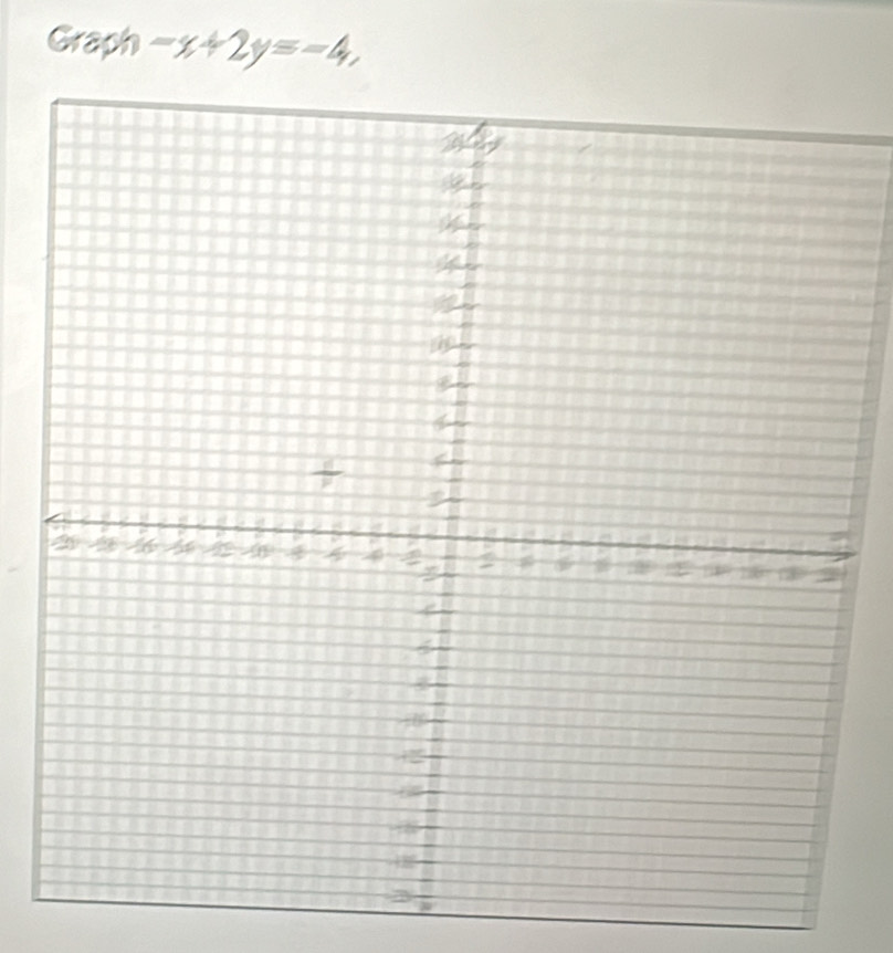 Graph -x+2y=-4,