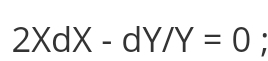 2XdX-dY/Y=0