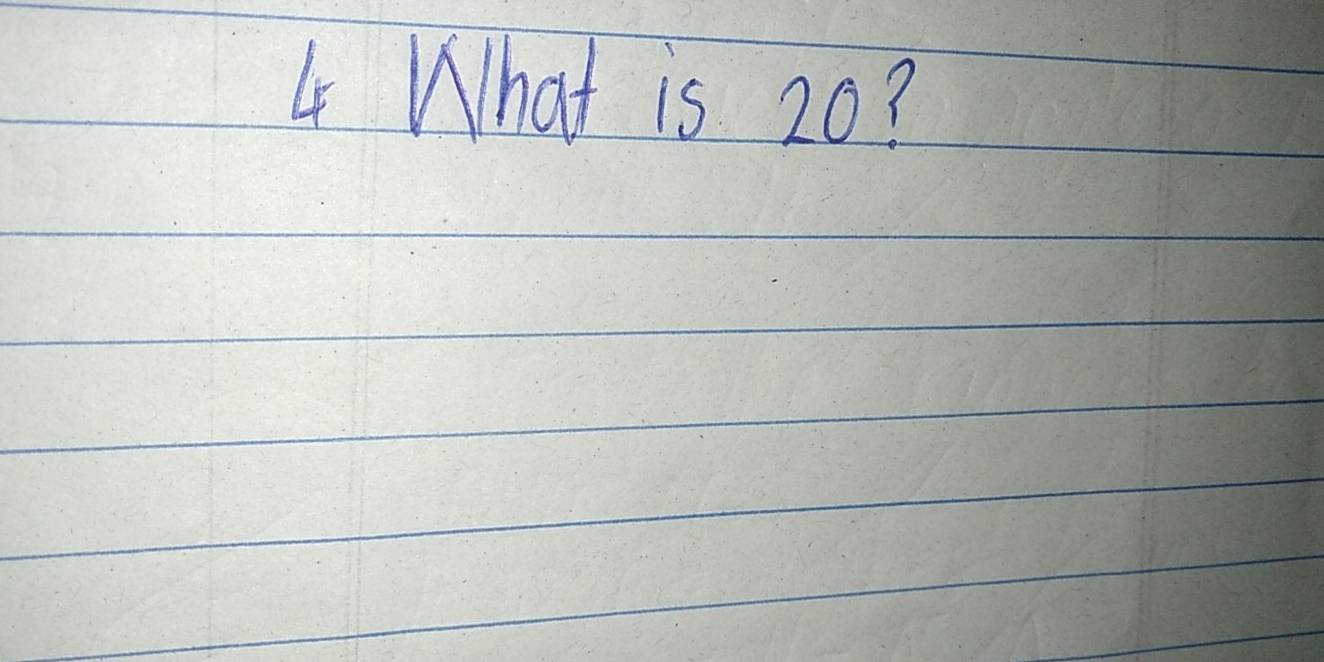 What is 20?