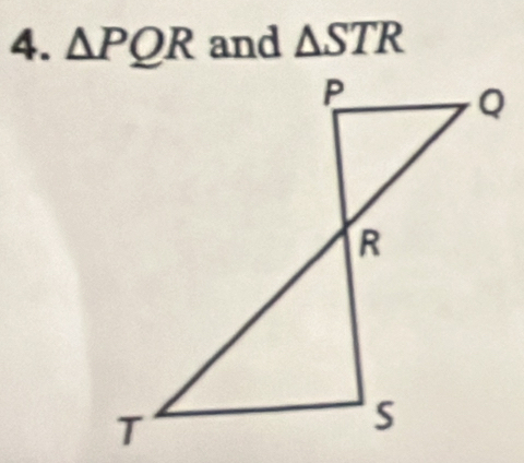 △ PQR and △ STR