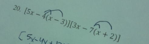 [5x-4(x-3)][3x-7(x+2)]