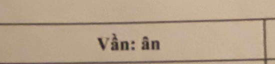 Vần: ân