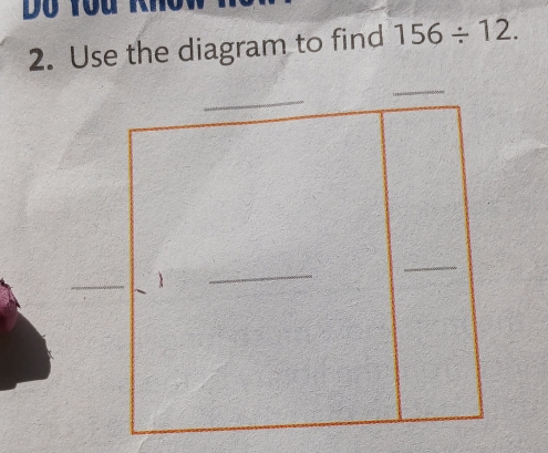 Use the diagram to find 156/ 12.