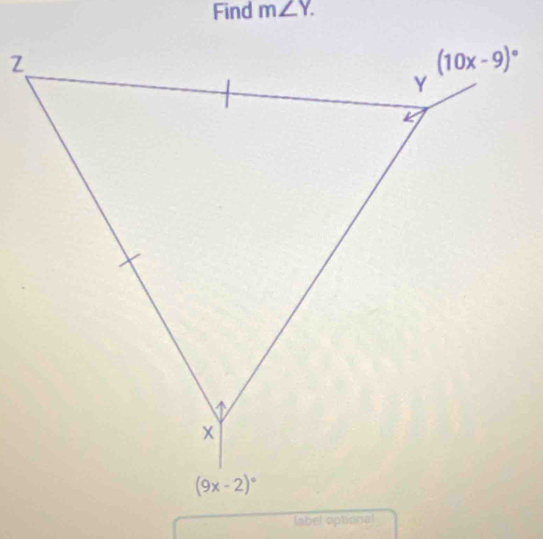 Find m∠ Y.
(abel optional