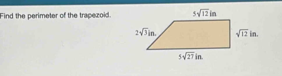 Find the perimeter of the trapezoid.