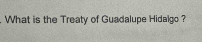 What is the Treaty of Guadalupe Hidalgo ?