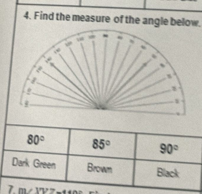 Find the measure of the angle below.