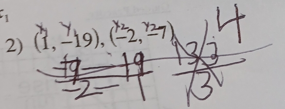 (1, -19), (−2, ²7)