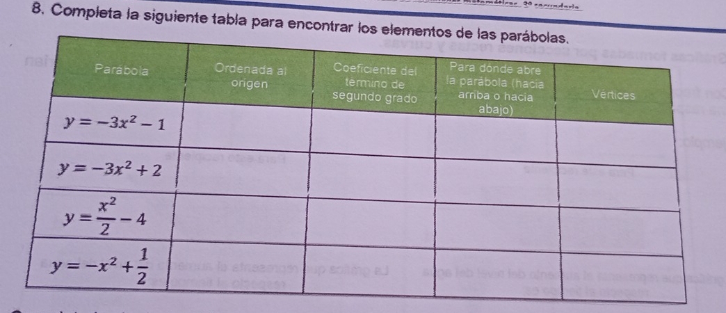 ===reA===
8. Completa la siguiente tabla para encontra