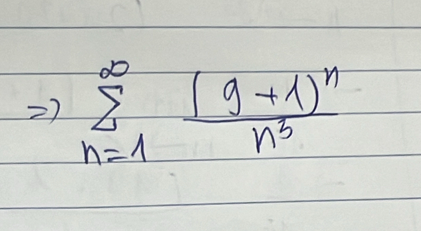 Rightarrow sumlimits _(n=1)^(∈fty)frac (9+1)^nn^3