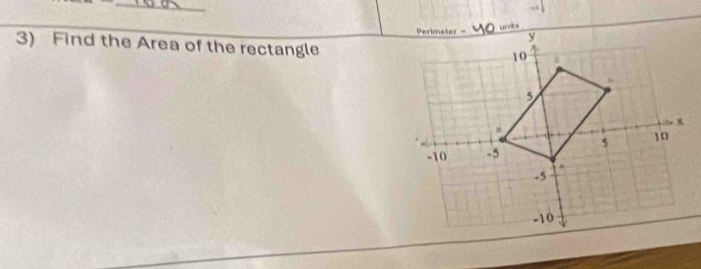 Find the Area of the rectangle