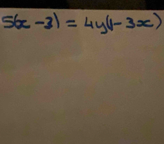 5(x-3)=4y(1-3x)