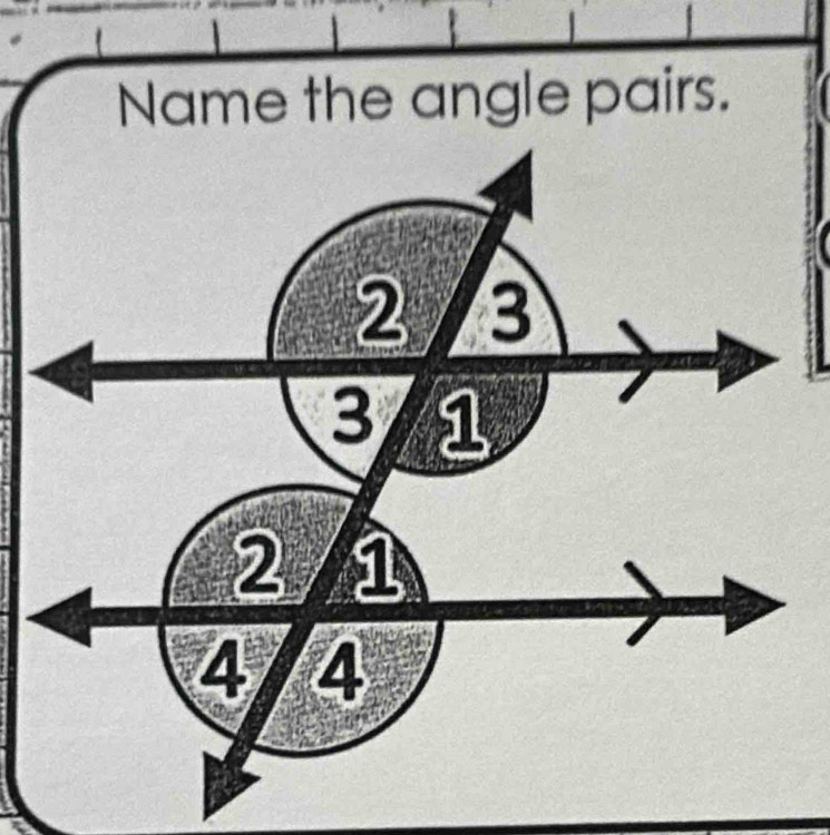 Name the angle pairs.