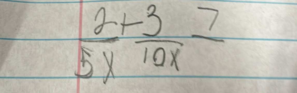  2/5x + 3/10x -frac 7