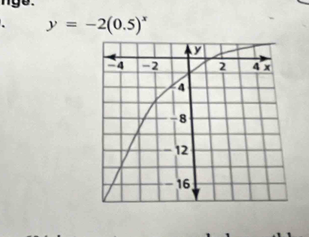 nge . 
. y=-2(0.5)^x