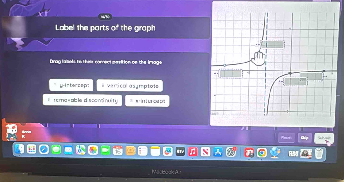 Solved: Label the parts of the graph Drag labels to their correct ...