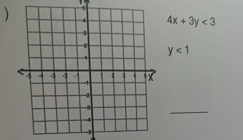 )
4x+3y<3</tex>
y<1</tex> 
_