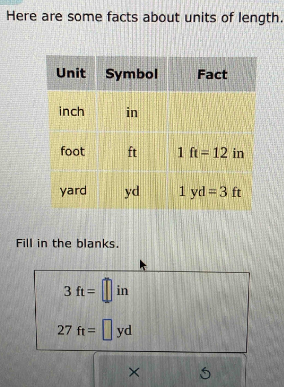 Solved: Here are some facts about units of length. Fill in the blanks ...