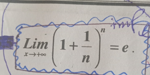 Lim(1+ 1/n )^n=e