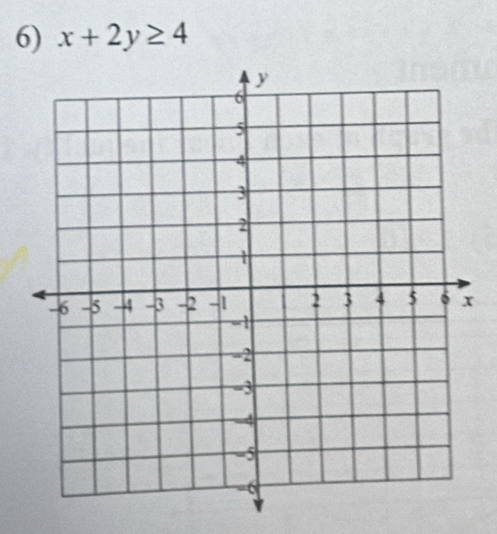 x+2y≥ 4