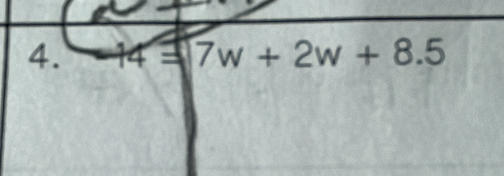 H4=7w+2w+8.5