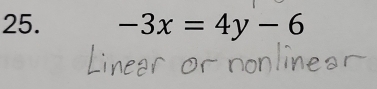 -3x=4y-6