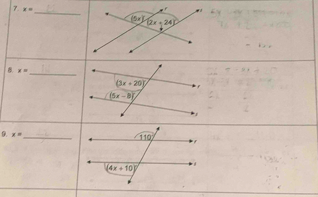 7 x=
_
B. x= _
_
9. x=